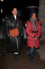 ASHLEE SIMPSON, RHODA and TRACEE ELLIS ROSS Out for Dinner in Aspen 12/27/2019