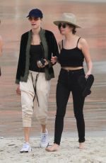 ASHLEY BENSON and CARA DELEVINGNE Out on Copacabana Beach in Rio De Janeiro 01/04/2020