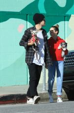 ASHLEY TISDALE and Christopher French Out with Their Dog on Los Angeles 01/18/2020