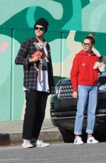 ASHLEY TISDALE and Christopher French Out with Their Dog on Los Angeles 01/18/2020