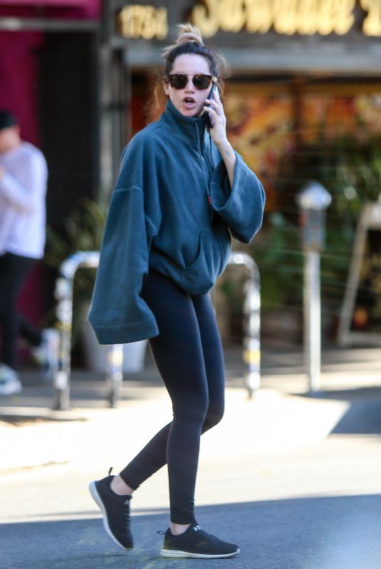 ASHLEY TISDALE Make up Free After Workout in Los Feliz 01/04/2020