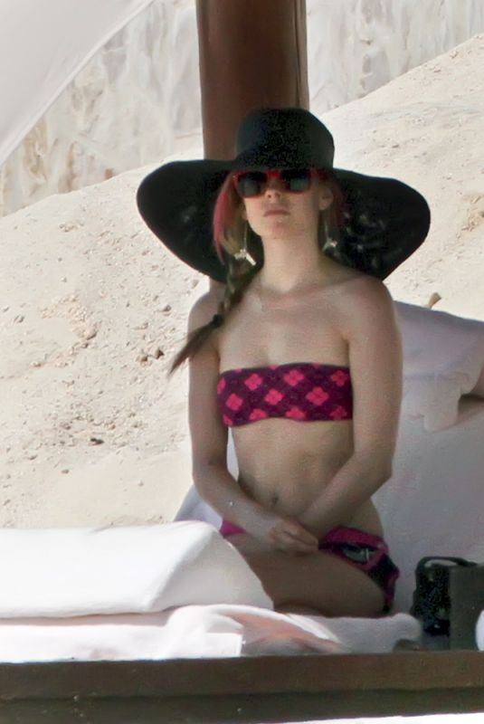 AVRIL LAVIGNE in Bikii at a Beach in Los Cabos 01/13/2011