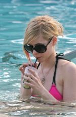 AVRIL LAVIGNE in Bikini at a Pool in Miami 01/29/2008