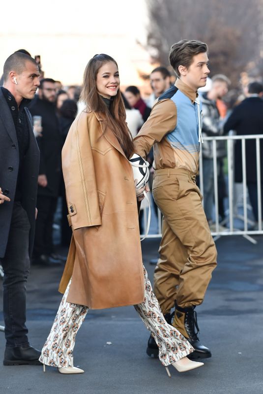 BARBARA PALVIN Arrives at Prada Fashion Show in Milan 01/12/2020
