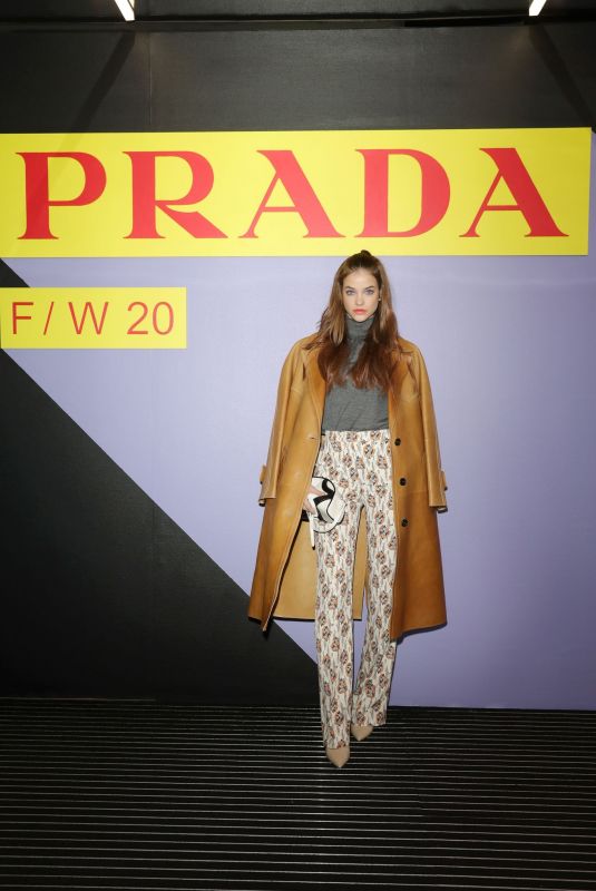 BARBARA PALVIN at Prada Fashion Show in Milan 01/12/2020