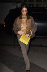 BELLA HADID Arrives at Lanvin Casting in Paris 01/18/2020
