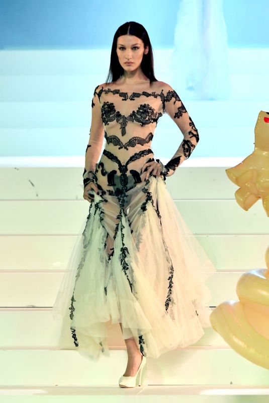 BELLA HADID at Jean-Paul Gualtier Haute Couture Show in Paris 01/22/2020