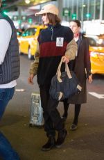 BELLA HADID at JFK Airport in New York 01/23/2020
