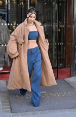 BELLA HADID Heading to Louis Vuitton Fashion Show in Paris 01/16/2020