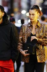 BELLA HADID in a Snakeskin Jacket Out in New York 01/12/2020