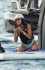 BELLA HADID in Bikini at a Yacht in St. Barts 01/01/2020