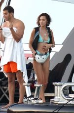 BELLA HADID in Bikini at a Yacht in St. Barts 01/01/2020