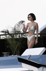 BELLA HADID in Bikini at a Yacht in St. Barts 01/01/2020