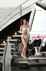 BELLA HADID in Bikini at a Yacht in St. Barts 01/01/2020