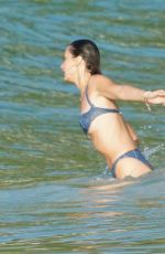 BELLA HADID in Bikini on the Beach in St. Barts 12/31/2019