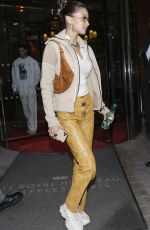 BELLA HADID Leaves Her Hotel in Paris 01/15/2020