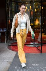 BELLA HADID Leaves Her Hotel in Paris 01/15/2020