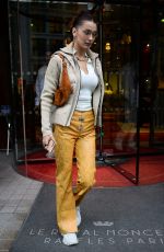 BELLA HADID Leaves Her Hotel in Paris 01/15/2020