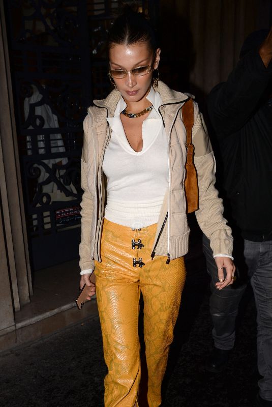 BELLA HADID Leaves Her Hotel in Paris 01/15/2020