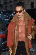 BELLA HADID Leaves Her Hotel in Paris 01/20/2020