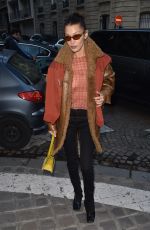 BELLA HADID Leaves Her Hotel in Paris 01/20/2020
