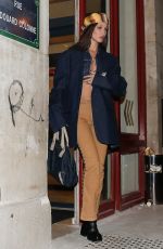 BELLA HADID Leaves Jean Paul Gaultier Fashion Show in Paris 01/22/2020