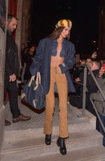 BELLA HADID Leaves Jean Paul Gaultier Fashion Show in Paris 01/22/2020