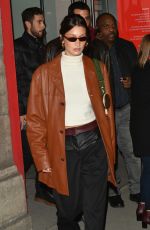 BELLA HADID Leaves Loulou Restaurant in Paris 01/14/2020