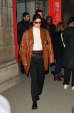 BELLA HADID Leaves Loulou Restaurant in Paris 01/14/2020