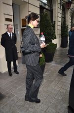 BELLA HADID Leaves Royal Monceau Hotel in Paris 01/17/2020