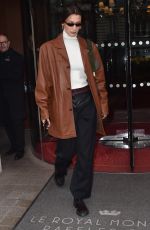 BELLA HADID Out and About in Paris 01/14/2020
