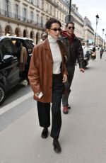 BELLA HADID Out and About in Paris 01/14/2020