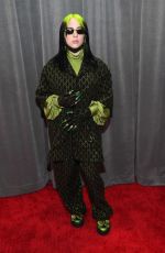 BILLIE EILISH at 62nd Annual Grammy Awards in Los Angeles 01/26/2020