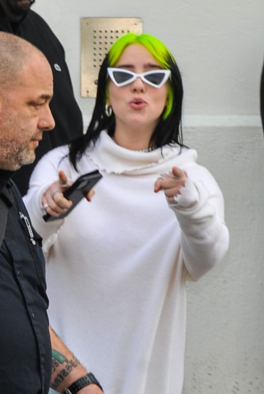 BILLIE EILISH Leaves Pre-grammys Party at Milk Studios in Hollywood 01/25/2020