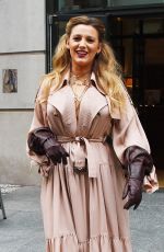 BLAKE LIVELY Leaves Crosby Hotel in New York 01/27/2020