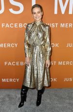 BRIE LARSON at LA Community Screening of Jst Mercy 01/06/2020