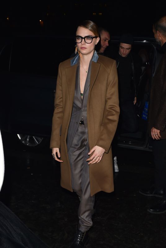 CARA DELEVINGNE at Cavier Kaspier Restaurant in Paris 01/17/2020