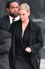 CHARLIZE THERON Arrives at Jimmy Kimmel Live in Hollywood 01/15/2020