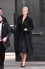 CHARLIZE THERON Arrives at Jimmy Kimmel Live in Hollywood 01/15/2020