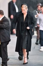 CHARLIZE THERON Arrives at Jimmy Kimmel Live in Hollywood 01/15/2020
