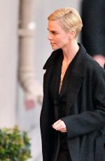 CHARLIZE THERON Arrives at Jimmy Kimmel Live in Hollywood 01/15/2020