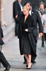 CHARLIZE THERON Arrives at Jimmy Kimmel Live in Hollywood 01/15/2020