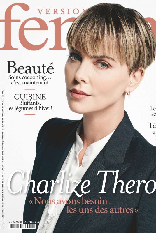CHARLIZE THERON in Version Femina Magazine, France January 2020