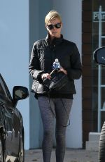 CHARLIZE THERON Leaves a Gym in Beverly Hills 01/07/2020