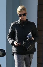 CHARLIZE THERON Leaves a Gym in Beverly Hills 01/07/2020