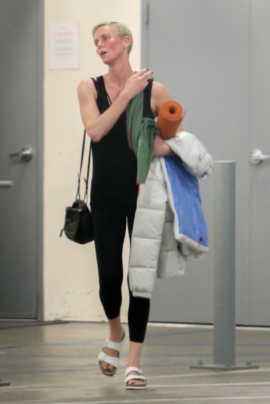 CHARLIZE THERON Leaves Yoga Class in Los Angeles 01/24/2020
