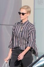 CHARLIZE THERON Out Shopping in Hollywood 01/10/2020