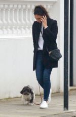 CHRISTINE BRINKLEY Out wuth Her Dog in West London 12/27/2019
