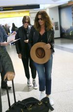 CINDY CRAWFORD and KAIA GERBER at Laguardia Airport in New York 01/15/2020