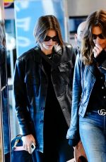 CINDY CRAWFORD and KAIA GERBER at Laguardia Airport in New York 01/15/2020